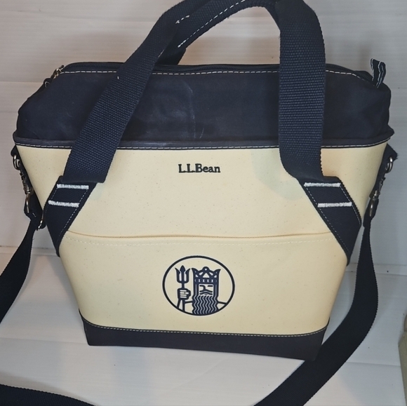 Rare Vintage LL Bean Insulated Canvas Cooler Beach Camp Lunch Tote Bag - Picture 2 of 10